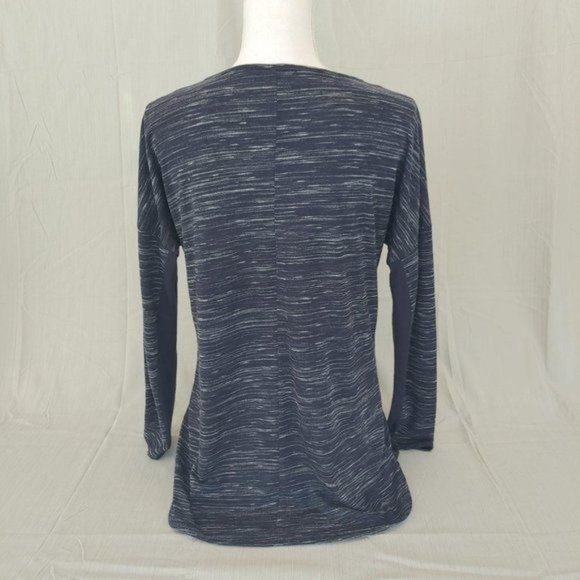Apt 9 Medium Blue Heathered Long Sleeve T Shirt - Picture 4 of 5